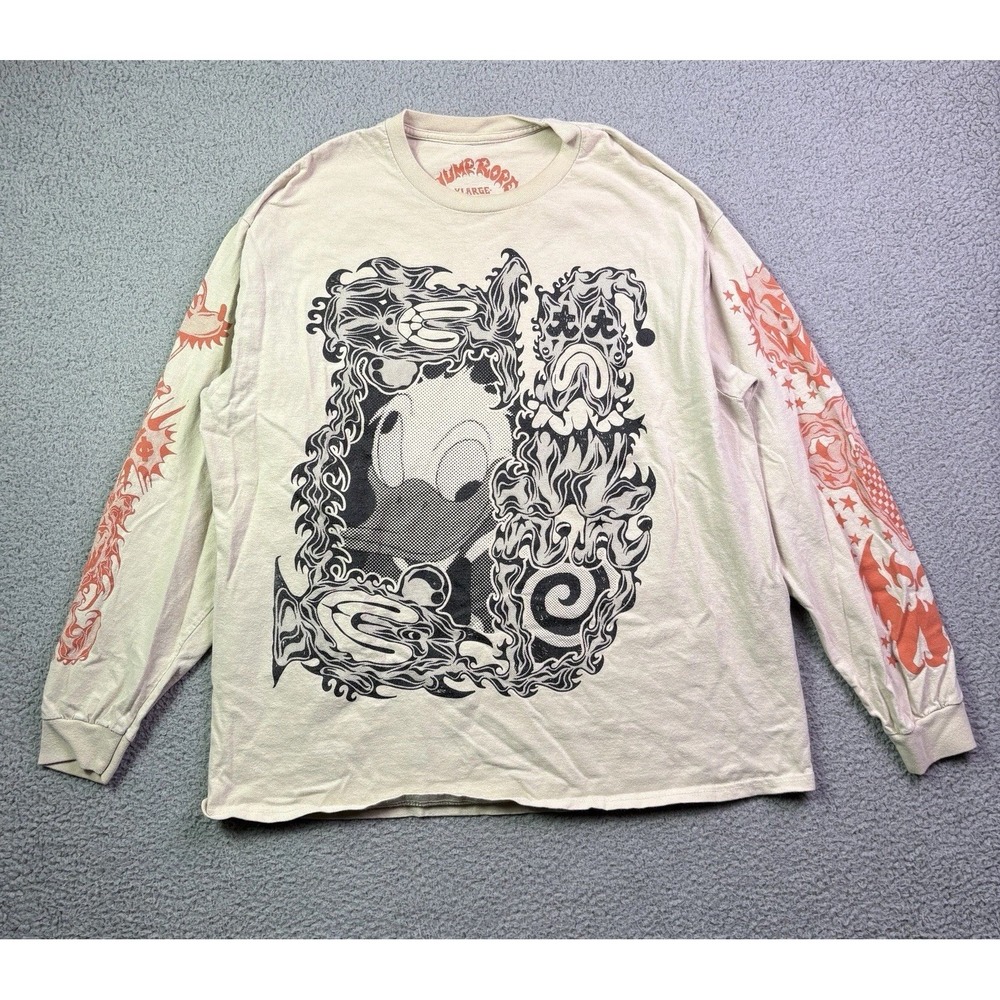 Jump Rope Graphic Shirt Men XL Psychedelic Art Punk Skater Grunge Streetwear